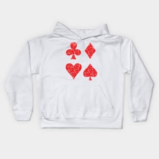 Playing Cards Hearts Kids Hoodie